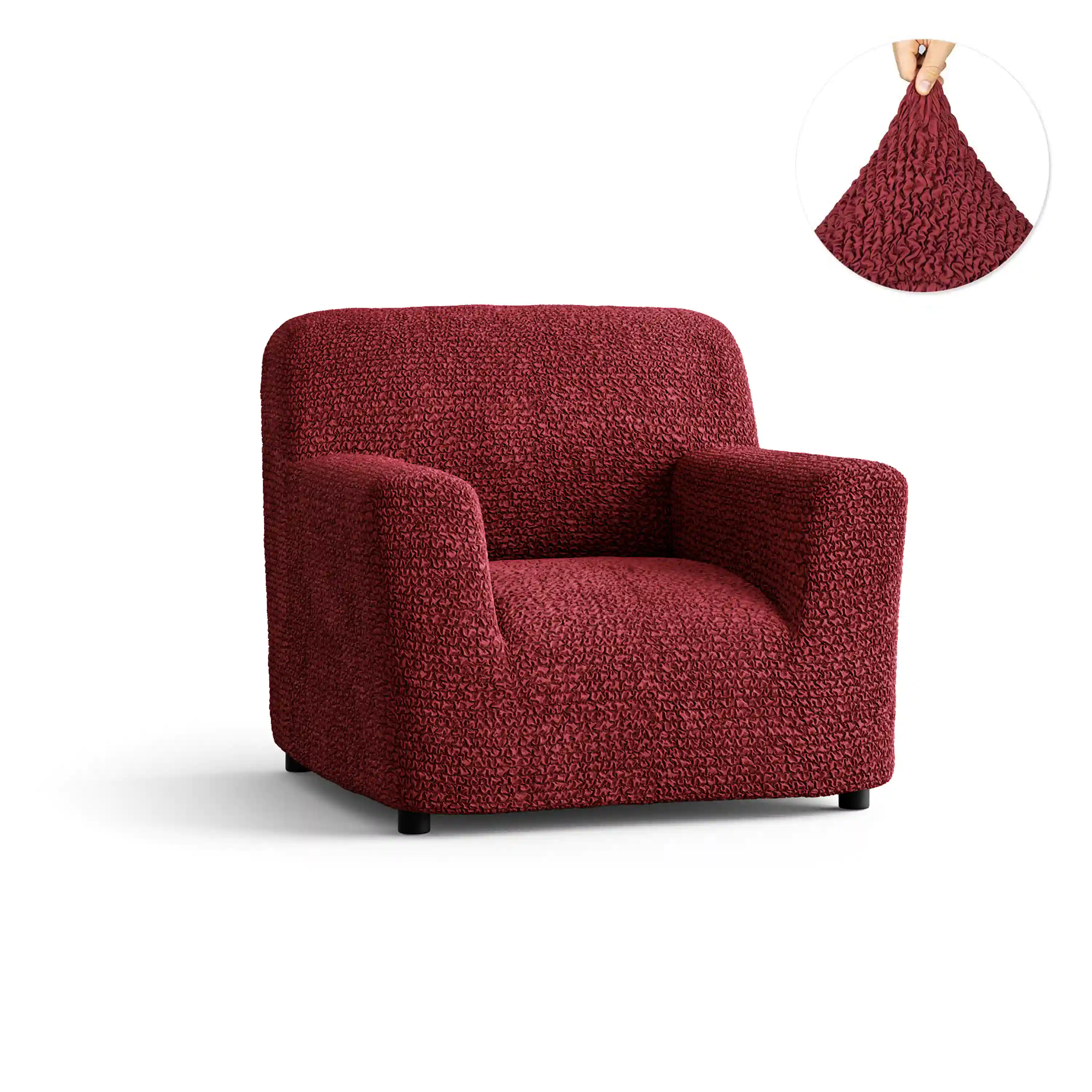 Arm Chair Cover - Bordeaux, Microfibra